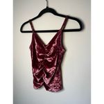 Urban Outfitters  Pink Rose Scrunched Velvet Tank Top Whimsy Women's sz. S Photo 1