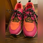 Leopard & pink‎ wedge boutique tennis shoes Pink Size 5 Photo 1