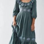 Free People  Lovers Lane Embroidered Gauze Maxi Dress NWOT Photo 1