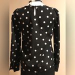 J.Crew Black Long Sleeve With White polkadots Size XS. Photo 3