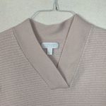 The White Label womens 6 small pink cashmere wool sweater v neck cream pull on Photo 4