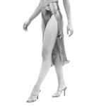 Poster Girl Rhinestone Syphera Skirt in Aperol Spritz XSmall New Women Chainmail Photo 10