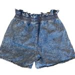 Francesca's Blue Denim Pull On Shorts High Rise Lightweight S Photo 2
