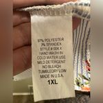 Omega ruffle neck off the shoulder 3/4 sleeve top Size 1X Photo 3