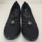 Bzees  Rosie Shoes Womens 10 Black Fabric Slip On Casual Comfort Wedge Shoes Photo 0