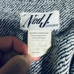 Vintage 70s/80s Ned J. geometric checkered print tie waist blazer Gray Size 8 Photo 5