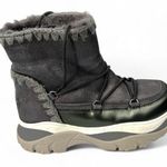 MOU  X Free People 5.5 Chunky Sneaker Lace Up Shearling Boot Bootie Snow Weather Photo 0