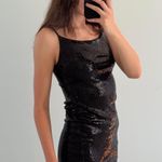 Black Sequin Mini Dress Photo 1