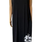 Only  Necessities Vintage Y2K Black White Classy Beach Tropical Floral Maxi Dress Photo 0