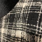 Preston & York Black White Sparkly Wool Tweed Plaid Long Sleeve Button Up Coat Photo 2