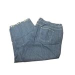 Ruby Rd . Ankle Capri Jeans Blue Denim Embellished Hem & Pockets Size 24W NWT Photo 3