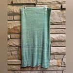 Free People Golden Hour Midi Skirt Aqua Malachite Large NWT Green Photo 9
