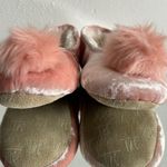 INC Baby Pink Crushed Velvet Pom Pom Tinkerbell Lounge Cozy House Slippers NEW Photo 4