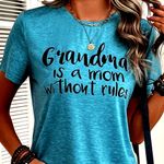 Emery Rose "Grandma is a Mom Without Rules" Graphic Tee Blue Size XL(12) Photo 1