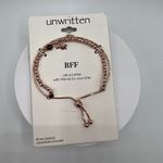 Unwritten Rose Gold Plated Bff Adjustable Bracelet Best Friend Bracelet Photo 1
