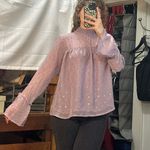 Xhilaration purple and gold flowy dress top Photo 1