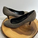 Cole Haan , Nike Air, Classy, light Brown Leather Basket Weave Pumps Size 8 1/2. Photo 2