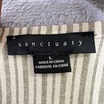 Sanctuary Linen Blend Striped Blouse Balloon Sleeve Lightweight Top Boxy Size L Photo 3