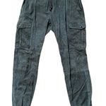 Haute Hippie Suede Cargo Joggers in Olive Green Size Small Photo 0