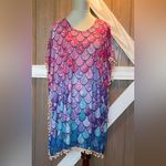 Colorful Mermaid Print Coverup. Fits Sizes XL Photo 1
