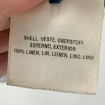 Anthropologie Maeve by  | Small | Blue + White Stripe Yoked Linen Lace Detail Top Photo 6