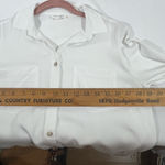 BEACH LUNCH LOUNGE BUTTON DOWN SHIRT SPLIT TAIL ROLL TAB‎ SLEEVE S WHITE PREOWN Photo 8