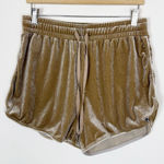 Buffbunny Collection Velvet Disco Shorts Tan Size M Photo 0