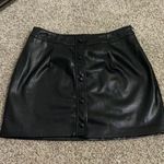 Lulus Lulu’s Black Pleather Mini Skirt Small Photo 0