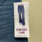 Vanilla Star Jeans Vanilla Star Seam Back Flare Distressed Blue Jeans Womens Junior Size 9 W29 Photo 5