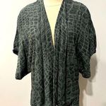 French Connection NWT  Green Fast Alligator Check Draped Kimono Blazer Size S/M Photo 0