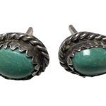 Vintage Sterling Silver Natural Turquoise Post Earrings Photo 0