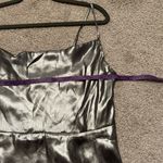 Urban Outfitters UO  Shiny Satin Asymmetrical Mallory‎ Mini Dress size large Photo 5