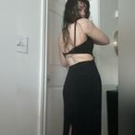 American Vintage Vintage 90s L.A Glow Diamond Cut Out Rhinestone‎ Glitter Prom Dress Gown Sz S Photo 3