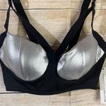 Secndnture athletic strappy sports bra black/silver women’s size XS Photo 4