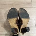 Anthropologie Schuler & Sons  Brown Leather Studded Heeled Ankle Boot Size 6 Photo 5