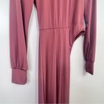 Goodtime USA Womens Long Sleeve Crew Neck Back Zip Asymmetrical Maxi Dress Purple Photo 6