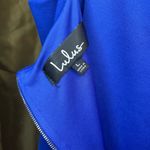Lulus  blue midi dress with slit size large Photo 2