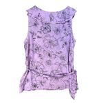 Apt. 9 ‎ Lilac Floral Ruffle Wrap Sleeveless Blouse Tie Waist XL Photo 4