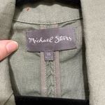 Michael Stars  Green Linen Full Zip Sleeveless Jacket Vest Womens XS Utility Fall Photo 3