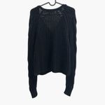 Revolve  FAVORITE | 525 America Black chunky cable knit relaxed button cardigan M Photo 2