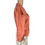 Hurley Womens Jean Jacket Asymmetrical Zip Short Crop Denim Pink Coral XS Photo 3