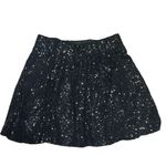 Guess by Marciano GUESS NWT Black Glimmering Sequin Pull On Skater Skirt Small Photo 4