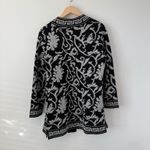 Soft Surroundings Mohair Wool Blend Bistro Floral Open Front Duster Cardigan PL Photo 8