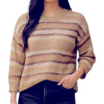 American Eagle  Oversized Striped Chunky Knit Sweater Crewneck Size Small Photo 0