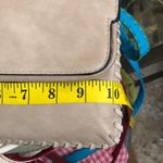 Tan beige cream clutch bag with a magnetic closure Photo 3