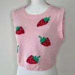Strawberry Sweater Vest Pink Size L Photo 1