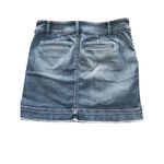 Ann Taylor Loft Denim Mini Skirt Raw Hem No Size Tag See Measurements Blue Photo 2