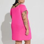 Torrid Hot Pink Glo Mesh Off The Shoulder Swim Coverup Size 0 Large NWT Photo 7