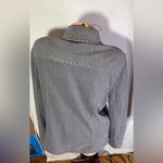 Isaac Mizrahi Plush Stripped Zip-Up Jacket Grey Size L Photo 9