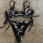 Coral and black b swim bikini set size medium Photo 0